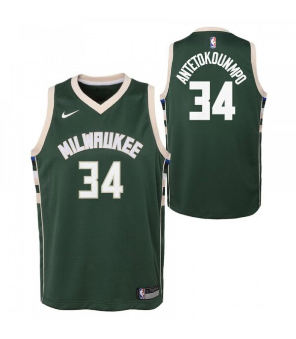 Milwaukee Bucks Giannis Antetokounmpo Swingman Icon Canotta Bambino