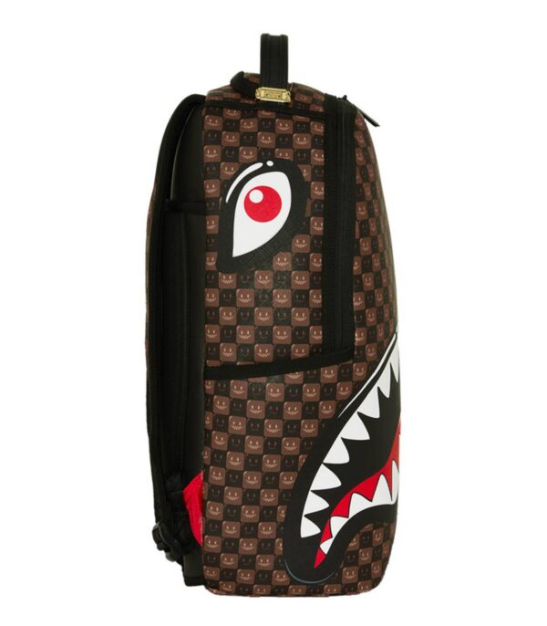 Sharks In Paris WTF Bubble Brown Check Backpack