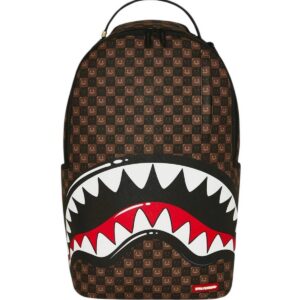 Sharks In Paris WTF Bubble Brown Check Backpack