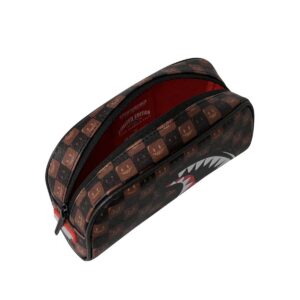 Sharks In Paris WTF Bubbly Brown Check Pouch
