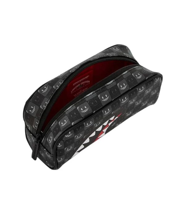 Sharks In Paris WTF Bubbly Black Check Pouch