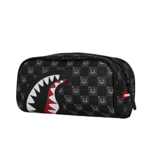 Sharks In Paris WTF Bubbly Black Check Pouch