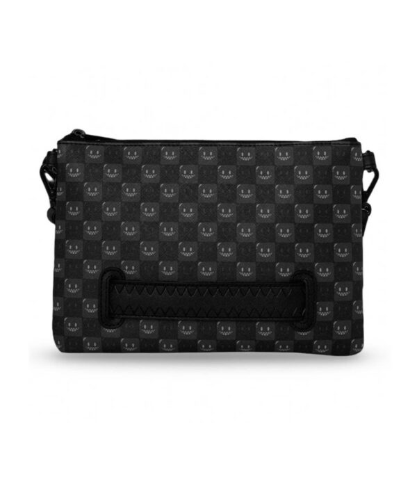 Sharks In Paris WTF Bubbly Black Check Crossover Clutch