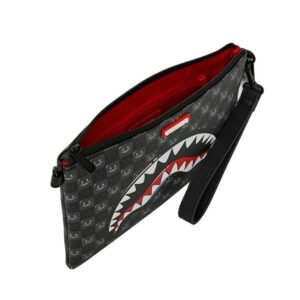 Sharks In Paris WTF Bubbly Black Check Crossover Clutch